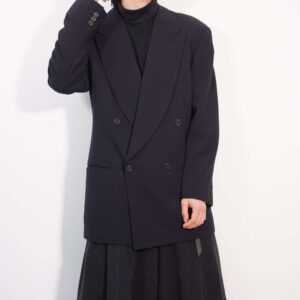 【GIORGIO ARMANI】royal navy color double breasted tailored jacket