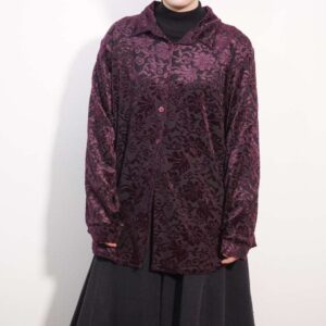 beautiful purple velours elegant pattern shirt