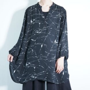 like paint design see-through pullover cut&sewn