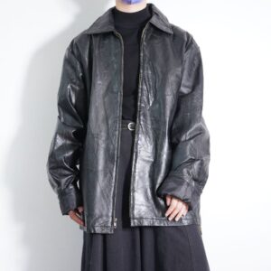tsugihagi leather drizzler jacket