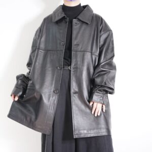 DEAD STOCK oversized mochimochi leather jacket