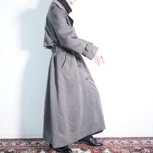 monster oversized olive gray maxi long trench coat beautiful button