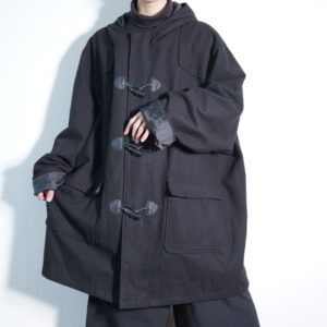 【KING SIZE】monster oversized 5XL black duffle coat