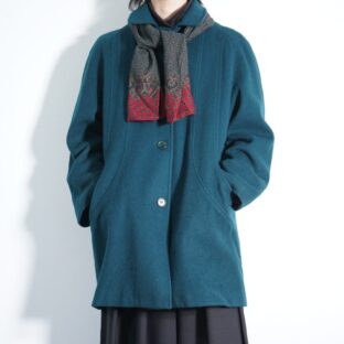 elegant scarf design deep green coat