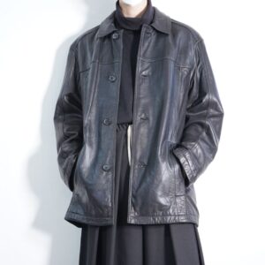 mochimochi black leather jacket
