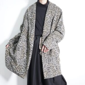 oversized special leopard pattern coat
