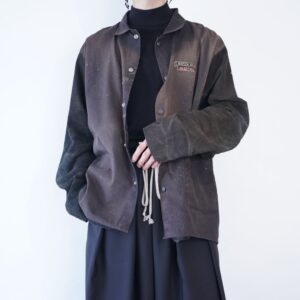 traditional spirit leather sleeved FR cloth jacket
