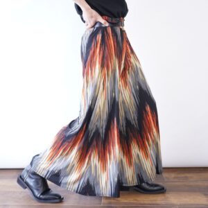 phychedelic pattern hakama flare pants