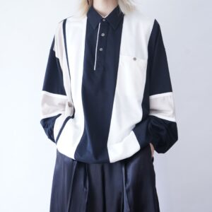 oversized line switching pullover