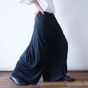 terottero drape fabric deformed wide pants