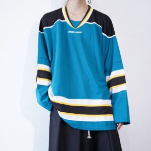 oversized DEAD STOCK BAUER good color game shirt
