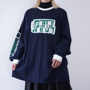 【MARITHE FIANCOIS GIRBAUD】monster oversized arm & front logo print L/S tee