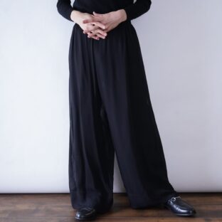 terotero fabric see-through layer wide pants