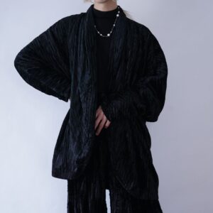 special black velours haori jacket