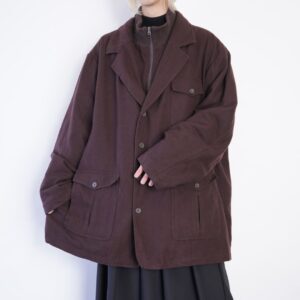 【KING SIZE】oversized wide silhouette wool jacket
