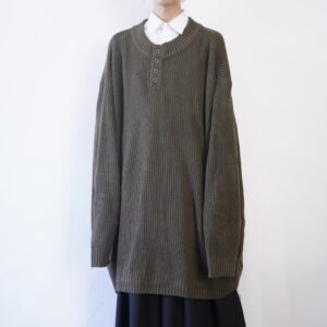 【KING SIZE】monster oversized 7XL olive green knit