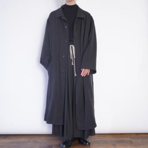 oversized super wide silhouette gabardine minimal maxi long coat
