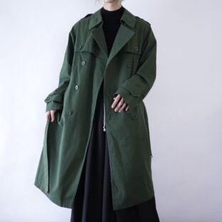 beautiful green color trench coat with lining