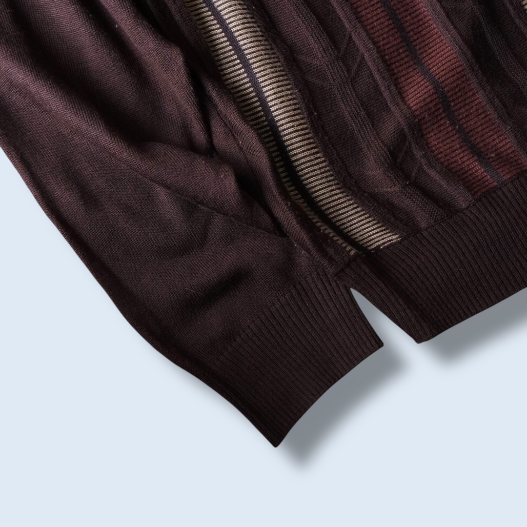 oversized 3X half button high neck knit