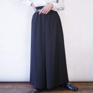 beautiful super wide silhouette see-through layer pants
