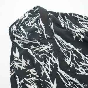 monotone pattern see-through shirt