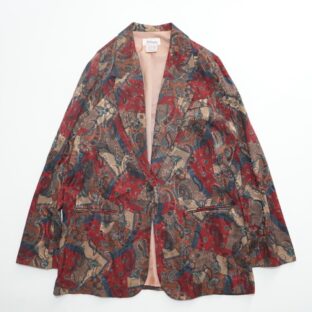 glossy red pattern easy jacket
