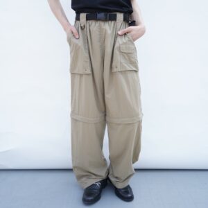 wide silhouette × convertible multi gimmick pants (with belt)