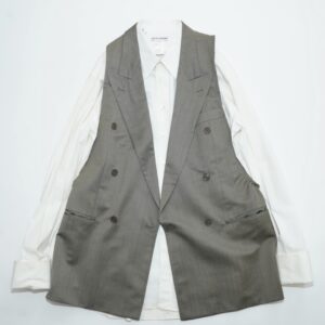 HUGO BOSS oversized remake pinstripe tailored vest
