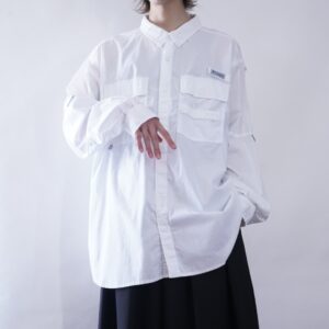 【Columbia】oversized all white “PFG” shirt