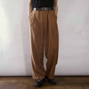brown color wide double slacks