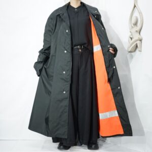 oversized reversible reflecter nylon coat