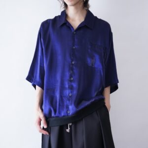 SOUTHPOLE glossy blue pullover shirt