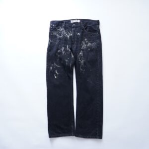 【Levi's】505 bleach custom black denim pants