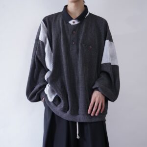 oversized 4X asymmetry swtiching wide pullover