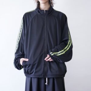 【Reebok】oversized side green line wide track jacket