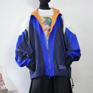【Reebok】oversized multi color nylon jacket