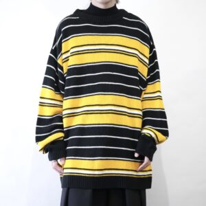 oversized 4XL yellow wide border knit