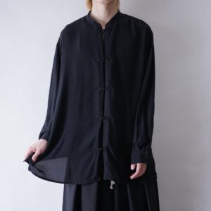 black silk fabric China shirt