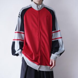 【JORDAN】oversized switching design embroidery track jacket