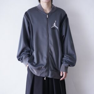 【JORDAN】oversized metalic gray color track jacket