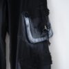 "ANARCHY" white spray "BORO" custom tech pants