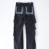 "ANARCHY" white spray "BORO" custom tech pants