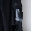 "ANARCHY" white spray crush BORO cargo pants