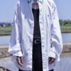 "PAINT" RalphLauren green × yellow green × navy paint shirt