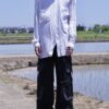 "PAINT" blue × silver paint terotero shirt