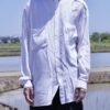 "PAINT" blue × silver paint terotero shirt