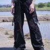 "ANARCHY" fade spray "BORO" custom crush tech pants