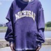 "ANARCHY" fade white spray × crush BORO sweat