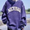 "ANARCHY" fade white spray × crush BORO sweat