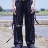 "ANARCHY" fade spray "BORO" custom crush tech pants